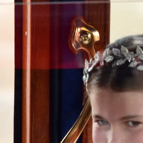 La princesse Charlotte de Galles - Sortie de la cérémonie de couronnement du roi d'Angleterre à l'abbaye de Westminster de Londres, Royaume Uni, le 6 mai 2023. 