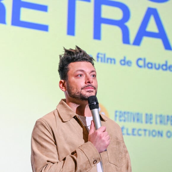 Kev Adams lors de l'avant-première du nouveau film Maison de Retraite 2 à Imagibraine, Braine l'Alleud, Belgique le 20 février 2024. Photo par Andrieu Frederic/Agenge Peps/Content Curation/ABACAPRESS.COM