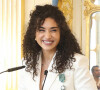 Camélia Jordana s'est récemment rendue dans les locaux du ministère de la Culture à Paris
Exclusif - Remise par la ministre de la Culture Rachida Dati des insignes de Chevalier des Arts et Lettres à l'autrice-compositrice-interprète française Camélia Jordana dans le Salon Jérôme et Salon des Maréchaux au ministère de la Culture, à Paris, France. © Alain Guizard/Bestimage