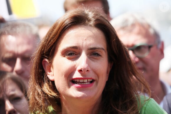 Marine Tondelier lors de la 14ème journée de manifestation contre la réforme des retraites à Paris le 6 juin 2023. © Jonathan Rebboah / Panoramic / Bestimage