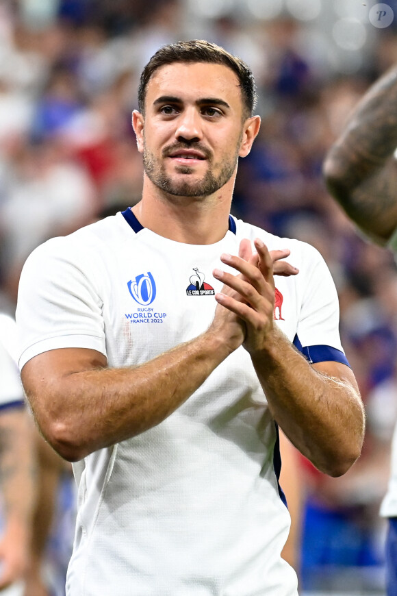 Melvyn Jaminet - Match d'ouverture de la coupe du monde de Rugby : La France l'emporte 27 à 13 face à la Nouvelle Zélande (All Blacks) au Stade de France à Saint-Denis le 8 septembre 2023. © Federico Pestellini / Panoramic / Bestimage