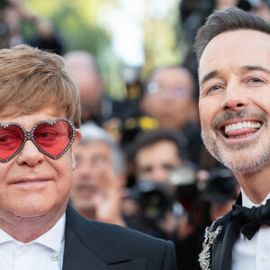 Elton John (Lunettes Gucci) et son mari David Furnish - Montée des marches du film "Rocketman" lors du 72ème Festival International du Film de Cannes. Le 16 mai 2019 © Borde / Bestimage