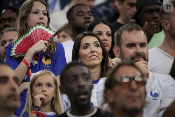Jennifer Giroud - Célébrités dans les tribunes de la demi-finale de l'Euro 2024 entre l'Espagne et la France (2-1) à Munich en Allemagne le 9 juillet 2024.