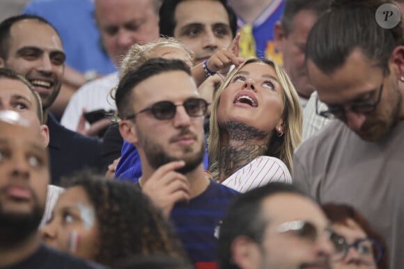 Zoé Cristofoli (femme de Théo Hernandez) - Célébrités dans les tribunes de la demi-finale de l'Euro 2024 entre l'Espagne et la France (2-1) à Munich en Allemagne le 9 juillet 2024.