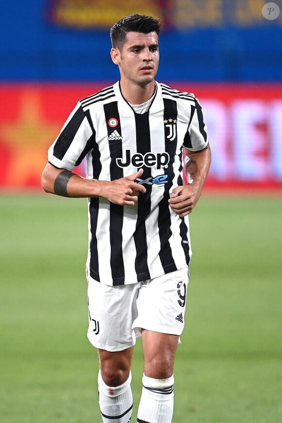 Alvaro Morata - Match de football de gala pour le Trophée Joan Gamper : Barcelone bat 3-0 La Juventus à Barcelone le 8 août 2021. © Image sport / Panoramic / Bestimage