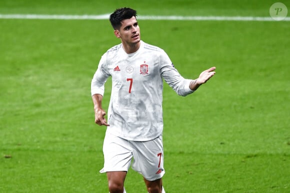 Alvaro Morata lors du match de l'Euro2020 "Italie - Espagne (1-1 / tab 4-2)" au Stade de Wembley à Londres, le 6 juillet 2021. 