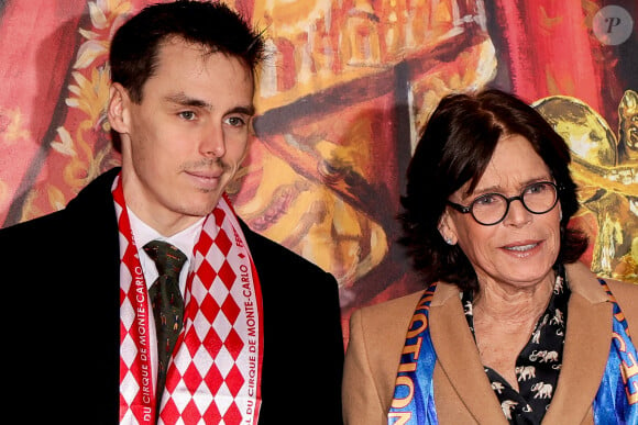 Louis Ducruet et la princesse Stéphanie de Monaco - La famille princière lors de la 46ème édition du festival international du cirque de Monte-Carlo, à Monaco, le 21 janvier 2024. © Claudia Albuquerque/Bestimage 