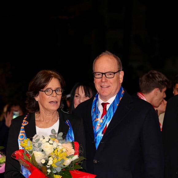 La princesse Stéphanie de Monaco et le prince Albert II de Monaco lors du 46ème Festival International du Cirque de Monte-Carlo, le 20 janvier 2024. © Claudia Albuquerque/Bestimage 