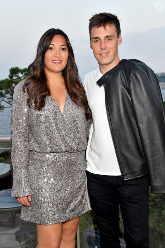 Exclusif - Marie et Louis Ducruet durant la traditionnelle soirée d'été de Fight Aids Monaco au Sporting Club de Monaco, le 23 juillet 2022.  © Bruno Bebert/Bestimage 