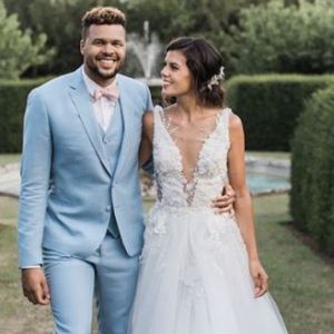 Pour l'occasion, Noura El Shwekh avait opté pour une superbe robe

Noura, la femme de Jo-Wilfried Tsonga dévoile des photos de leur mariage sur Instagram le 23 juillet 2018.