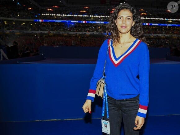 Noura El Shwekh (compagne de Jo-Wilfried Tsonga ) - 1er match de la Finale de la coupe Davis opposant la France à la Belgique remporté par Goffin (7-5, 6-3, 6-1) au Stade Pierre Mauroy à Lille , le 24 novembre 2017. © Perusseau - Ramsamy / Bestimage