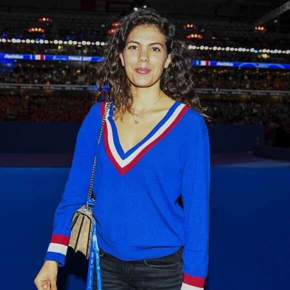 Noura El Shwekh (compagne de Jo-Wilfried Tsonga ) - 1er match de la Finale de la coupe Davis opposant la France à la Belgique remporté par Goffin (7-5, 6-3, 6-1) au Stade Pierre Mauroy à Lille , le 24 novembre 2017. © Perusseau - Ramsamy / Bestimage