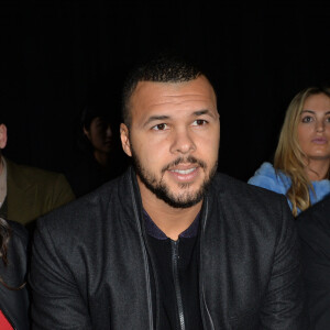 Jo-Wilfried Tsonga et sa compagne Noura et Ilie Nastase - People au défilé de mode hommes Y-3 collection prêt-à-porter Automne Hiver 2015/2016 au Couvent des Cordeliers à Paris, le 25 janvier 2015