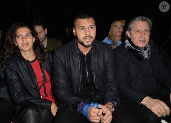 Jo-Wilfried Tsonga et sa compagne Noura et Ilie Nastase - People au défilé de mode hommes Y-3 collection prêt-à-porter Automne Hiver 2015/2016 au Couvent des Cordeliers à Paris, le 25 janvier 2015