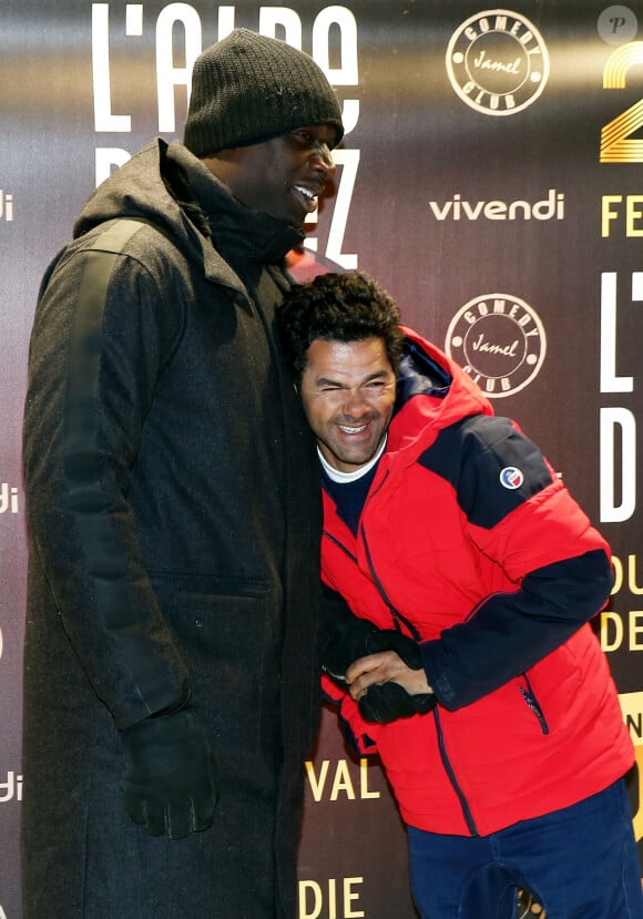 Omar Sy et Jamel Debbouze - Soirée spéciale "Jamel Comedy Club" dans le cadre du 20ème festival de Comédie à l'Alpe d'Huez, le 18 Janvier 2017. © Dominique Jacovides/Bestimage