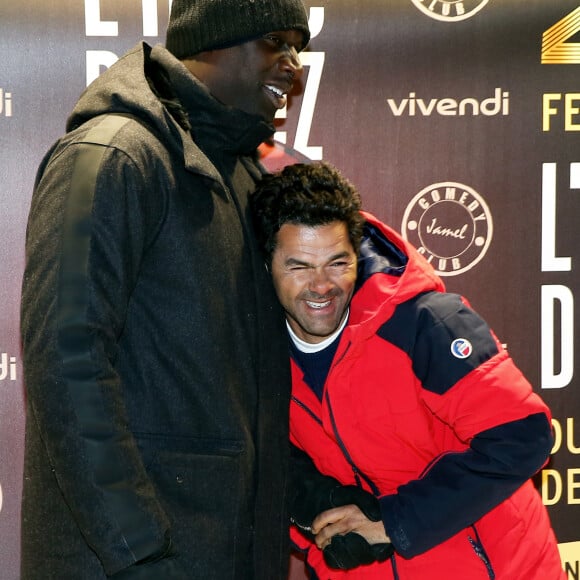 Omar Sy et Jamel Debbouze - Soirée spéciale "Jamel Comedy Club" dans le cadre du 20ème festival de Comédie à l'Alpe d'Huez, le 18 Janvier 2017. © Dominique Jacovides/Bestimage