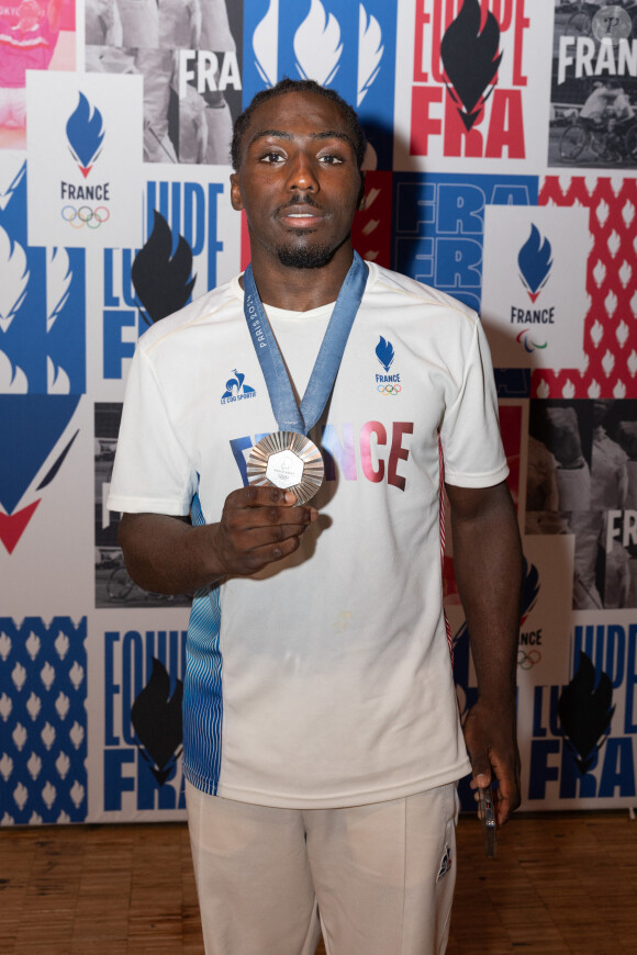 Joan-Benjamin Gaba, Medaillé d'argent Judo -73Kg - Les médaillés Olympiques des JO Paris 2024 au Club France à la Grande Halle de la Villette à Paris le 29 juillet 2024. © Jérémy Melloul/Bestimage 