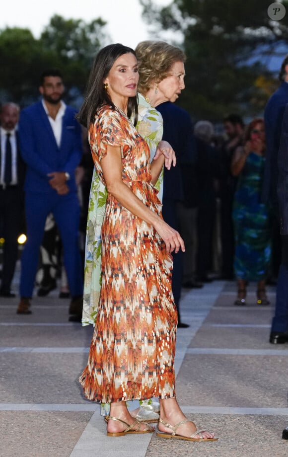 Letizia d'Espagne, la reine émérite Sofia - Les souverains espagnols organisent leur réception estivale annuelle au palais de Marivent. Palma de Majorque - 29 juillet 20224