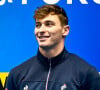 Le nageur français Maxime Grousset participe actuellement aux Jeux Olympiques de Paris. 
Maxime Grousset, sacré champion du monde du 100 m papillon à Fukuoka. © Inside / Panoramic / Bestimage 