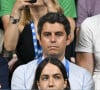 Le Premier ministre en avait bien besoin
Gilles Erb, Gabriel Attal et Amélie Oudéa-Castéra - Les célébrités assistent à la victoire du français Félix Lebrun en quart de finale des épreuves de tennis de table lors des Jeux Olympiques de Paris 2024 (JO) à l'Arena Paris Sud, à Paris, France, le 1er août 2024. © Jacovides-Perusseau/Bestimage 