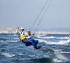 Qui juste avant ces demandes ont décroché une médaille de bronze 
Sarah Steyaert et Charline Picon de France participent à la course à la médaille en skiff féminin - 49er FX lors de la septième journée des Jeux Olympiques de Paris 2024, le 2 août 2024 à Marseille, France. © Petter Arvidson/Bildbyran via ZUMA Press/Bestimage