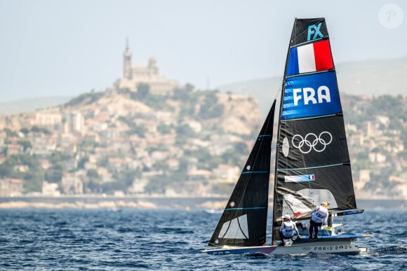 Dn skiff féminin - 49er FX
28 juillet 2024, Marseille, FRANCE : 240728 Sarah Steyaert et Charline Picon de France s'affrontent en skiff féminin - 49er FX lors de la deuxième journée des Jeux Olympiques de Paris 2024, le 27 juillet 2024 à Marseille. Photo : Petter Arvidson / BILDBYRÃ...N / kod PA / PA0850.bbeng segling Sailing olympic games olympics os ol olympiska spel olympiske leker paris 2024 paris-os paris-ol sverige sweden dam (Credit Image : © Petter Arvidson/Bildbyran via ZUMA Press)