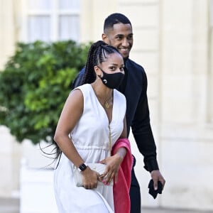 Pour rappel, Estelle et Tony Yoka avaient annoncé leur divorce le 1er novembre 2021.
Tony Yoka et Estelle Mossely - Cérémonie des médaillés olympiques et paralympiques des Jeux de Tokyo au Palais de l'Elysée à Paris le 13 septembre 2021. © JB Autissier/Panoramic/Bestimage