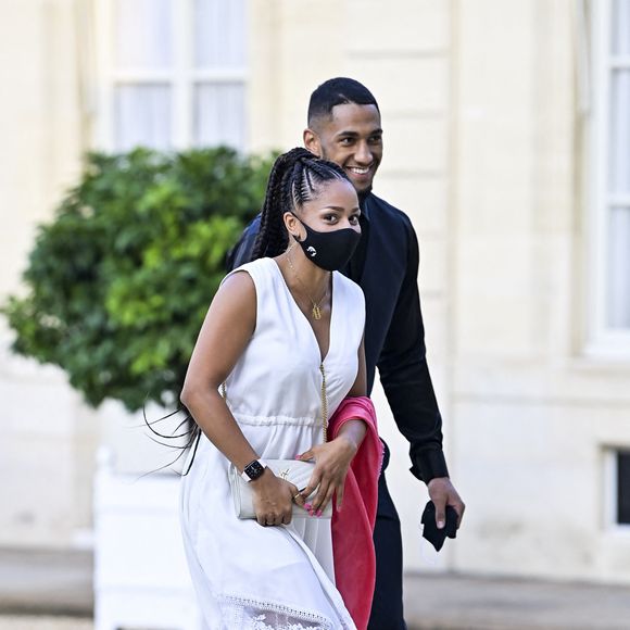 Pour rappel, Estelle et Tony Yoka avaient annoncé leur divorce le 1er novembre 2021.
Tony Yoka et Estelle Mossely - Cérémonie des médaillés olympiques et paralympiques des Jeux de Tokyo au Palais de l'Elysée à Paris le 13 septembre 2021. © JB Autissier/Panoramic/Bestimage