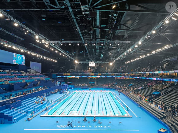 Illustration de la Piscine Olympique Paris 2024 à l'U Arena, la Défense - Jeux Olympiques 2024 (JO 2024) le 28 juillet 2024. © Marc Auuset-Lacroix / Bestimage 