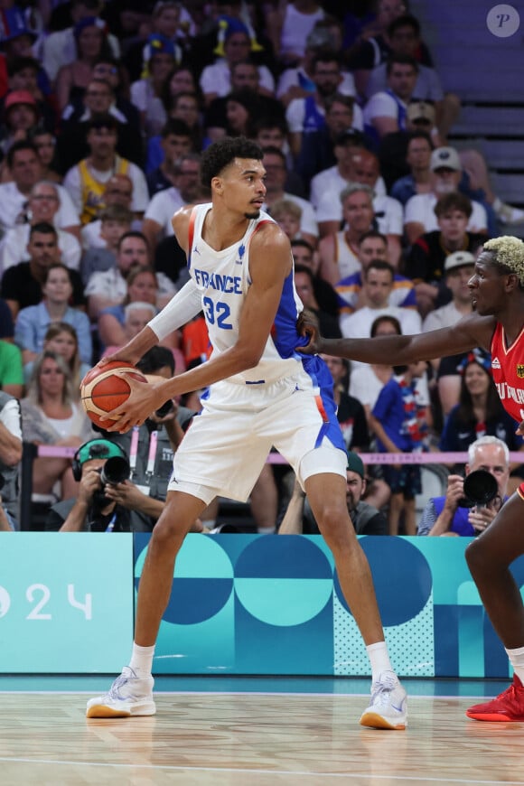 En quarts de finale du basket, aux JO de Paris 2024 
Victor WEMBANYAMA (France) Basket-ball masculin, France vs Allemagne, tour préliminaire masculin des Jeux Olympiques Paris 2024 - photo Laurent Sanson / DDPI / Panoramic