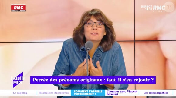 Estelle Denis sur le plateau d'Estelle Midi pour RMC.