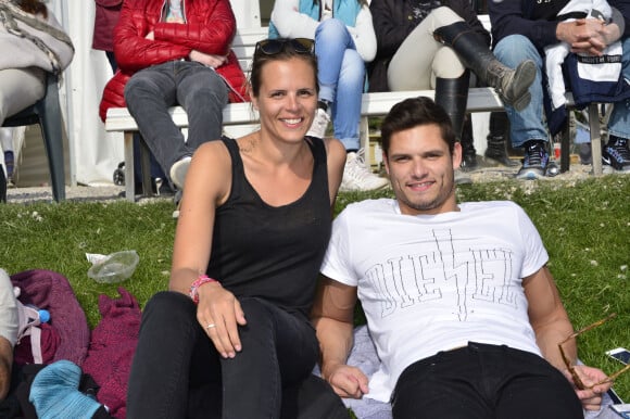 Laure Manaudou et son frère Florent Manaudou - People au "GPA Jump Festival" à Cagnes-sur-Mer, le 29 mars 2014.