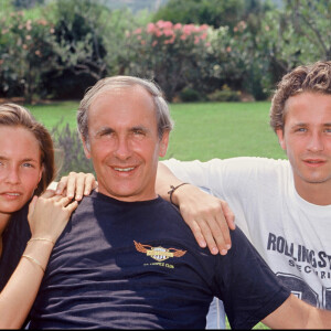 Patrice Laffont avec sa fille Axel et son fils Fabrice à Saint-Tropez.