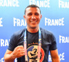 Brahim Asloum Conférence de presse de l'équipe de France de boxe pour les Jeux Olympiques de Paris 2024 mercredi 24 juillet 2024 Club France Porte de la Villette Paris