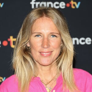 Agathe Lecaron au photocall pour la conférence de presse de rentrée de France TV à la Grande Halle de la Villette à Paris, France, le 11 juillet 2023. © Coadic Guirec/Bestimage 