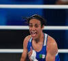 "Comme elle est très forte en course, elle a dépassé tout le monde", explique son manager au Parisien
 
La boxeuse algérienne Imane Khelif se qualifie pour la finale des - de 66 kgs face à la thaïlandaise Janjaem Suwannapheng lors des jeux olympiques Paris 2024 (JO 2024) le 6 août 2024. © Ulrik Pedersen/CSM via ZUMA Press Wire / Bestimage