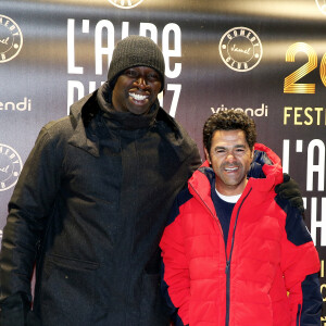 Omar Sy et Jamel Debbouze - Soirée spéciale "Jamel Comedy Club" dans le cadre du 20ème festival de Comédie à l'Alpe d'Huez, le 18 Janvier 2017. © Dominique Jacovides/Bestimage