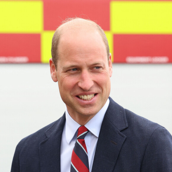 Le prince William de Galles, en tant que commodore de l'air, s'est rendu dans son ancienne base de la Royal Air Force à Holyhead sur l'île d'Anglesey, où il a passé trois ans en tant que pilote d'hélicoptère, le 9 juillet 2024