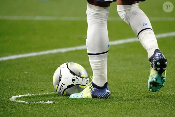 Ballon lors du match de championnat de Ligue 1 Uber Eats opposant l'Olympique de Marseille (OM) au SCO Angers au stade Vélodrome à Marseille, France, le 4 février 2022. L'OM a gagné 5-2. © Norbert Scanella/Panoramic/Bestimage