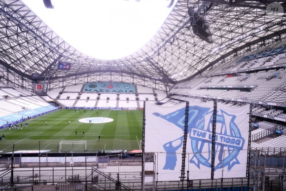 "Le club tient à adresser ses plus sincères condoléances à son épouse, à son fils Jean-Marc et à leurs proches", a écrit l'OM
 
Match de championnat de Ligue 1 Uber Eats opposant l'Olympique de Marseille (OM) au FC Lorient au stade Vélodrome à Marseille, France, le 17 avril 2021. L'OM a gagné 3-2. © Philippe Lecoeur/Panoramic/Bestimage