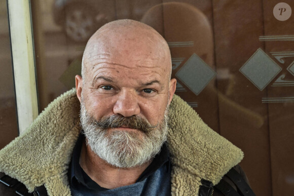 Philippe Etchebest sur le tournage de l'émission "Cauchemar en Cuisine" à Agen, le 20 février 2023.  