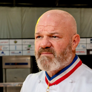 Exclusif - Philippe Etchebest préside le salon français de la restauration "Expotel" à Bordeaux. Il dirige aussi la journée des chefs et sa compétion regroupant 22 Etoiles sur l'évènement, le 25 Novembre 2019. © Patrick Bernard/ Bestimage