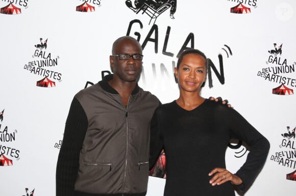 Karine Le Marchand et Lilian Thuram assistant au 51e Gala de l'Union des Artistes qui s'est tenu au Cirque Gruss à Paris, France, le 12 novembre 2012. Photo par Denis Guignebourg/ABACAPRESS.COM