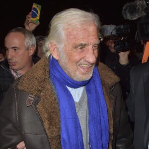 Jean-Paul Belmondo - Jean-Paul Belmondo et Alain Delon, parrains de la grande roue de la Concorde, arrivent pour son inauguration, à Paris, France, le 17 novembre 2017. © Giancarlo Gorassini/Bestimage 