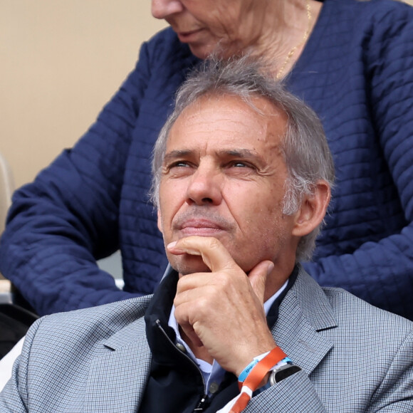 Paul Belmondo - Les célébrités dans les tribunes des Internationaux de France de tennis de Roland Garros 2024 à Paris. Le 5 juin 2024. © Jacovides-Moreau/Bestimage