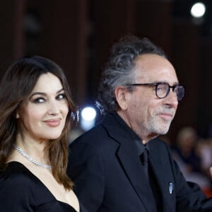 Monica Bellucci et Tim Burton à la première du film "Maria Callas, Lettres et Mémoires" lors du 18ème Rome International Film Festival, à l'auditorium Parco Della Musica de Rome, Italie, le 20 octobre 2023