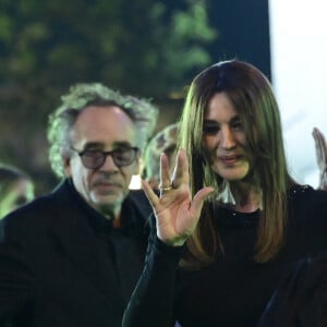 Monica Bellucci et Tim Burton sur le tapis rouge de Beetlejuice Beetlejuice à Mexico le 14 août 2024