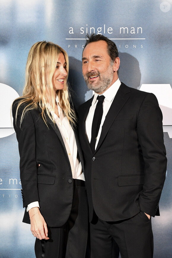 Gilles Lellouche et sa compagne Alizée Guinochet à la première du film "Goliath" au cinéma UGC Normandie à Paris, le 8 mars 2022. © Pierre Perusseau/Bestimage 