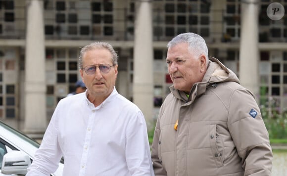 Jean-Marie Bigard - Obsèques de P.Laffont dans la salle de la Coupole du cimetière du Père-Lachaise à Paris, le 23 août 2024. L'animateur de télévision est décédé le 7 août 2024 à l'âge de 84 ans. © Dominique Jacovides / Bestimage  