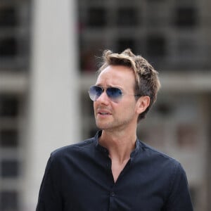 Cyril Feraud arrives at the funeral of Patrice Laffont at the Pere Lachaise cemetery on August 23, 2024 in Paris, France. Photo by Nasser Berzane/ABACAPRESS.COM 